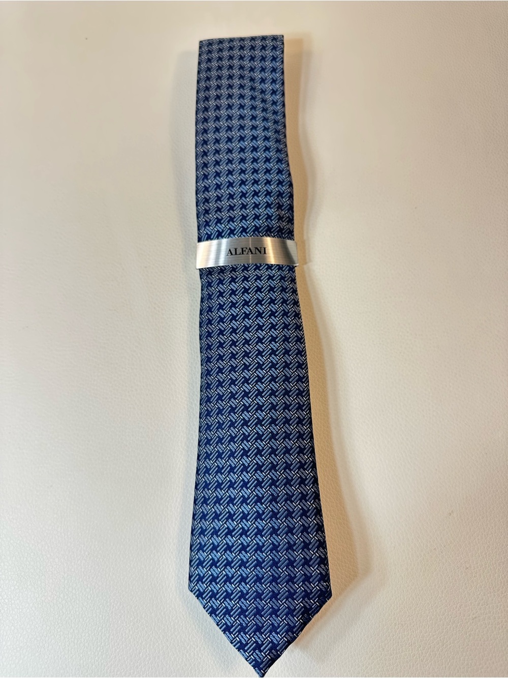 NEW Men’s Alfani Men's Tie Blue/Gray/Silver